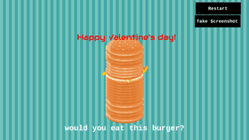 Valentine's day burger game