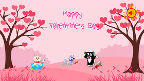 Valentines Day Pets Scene