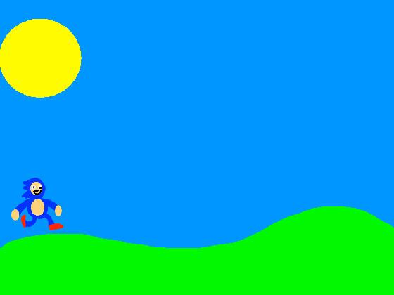 sanic running on moutains