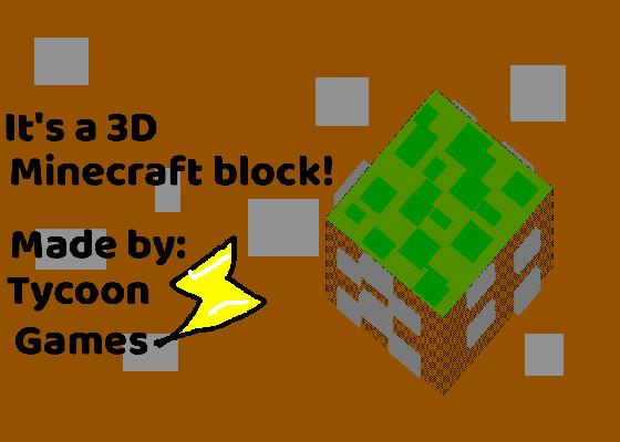 3D minecraft block