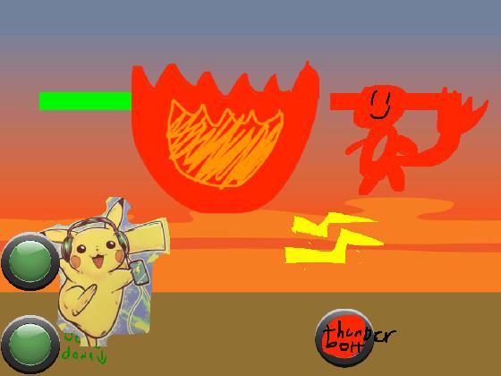 Pikachu random movement Charmander random attack