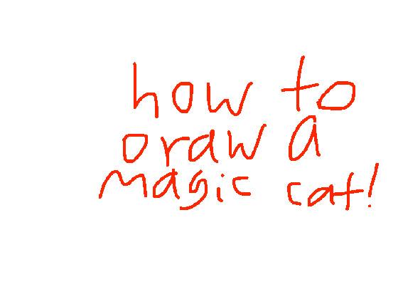 how to draw a magic cat!