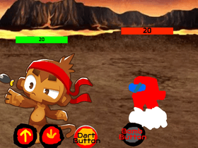 dart monkey VS SUS AMOOGUS