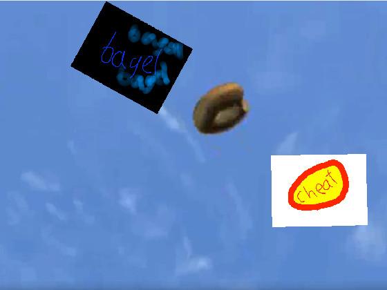 a flying bagel