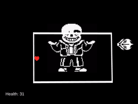 Sans battle....only gaster blasters.