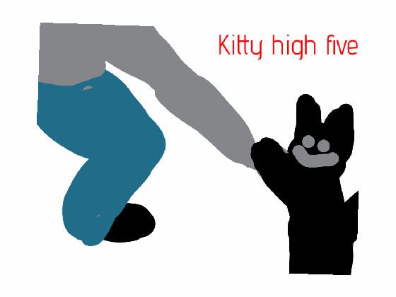 kitty high five