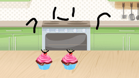 funny cup cake