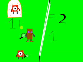 Numberblocks 1+1=2. 2