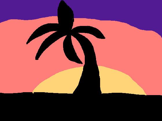 Pretty hand-drawn sunset