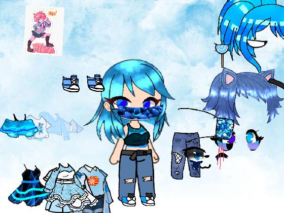 gacha drees up blue 🦋 1 1