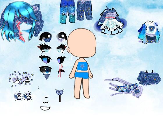 gacha drees up blue flawer