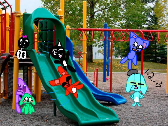 My ocs at the park! ALSO YOU CAN ADD UR OC(THEY’RE PLAYING HIDE AND SEEK) 1