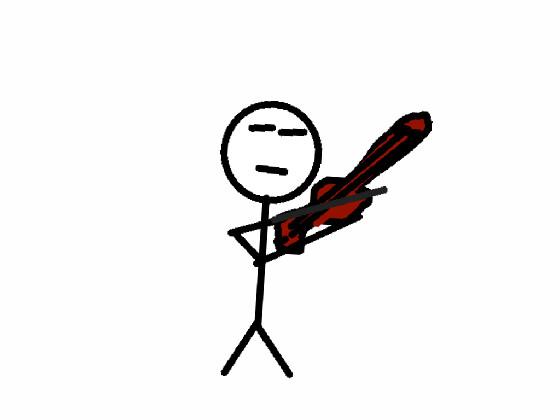 Stickman playing violin