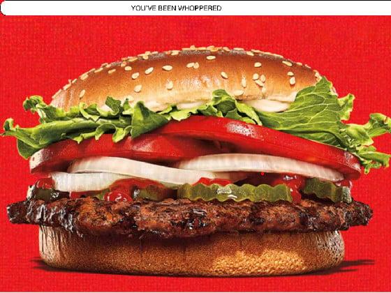 WHOPPER BURGER KING 1 1 1