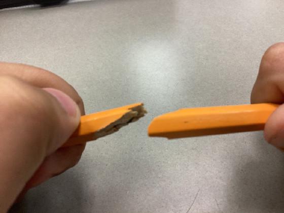 tap to break my pencil