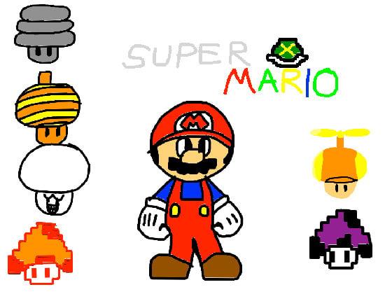 Super mario power ups: mushrooms 1