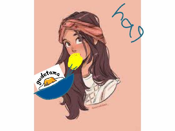 Is she eating gudetama?