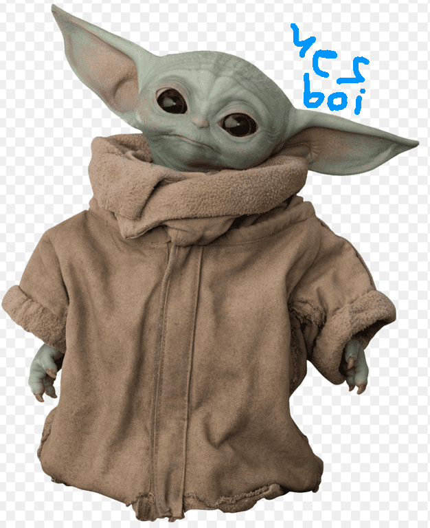 Baby yoda want them skittles