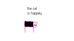 cat is happey