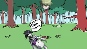 Kokichi drinks fanta :)