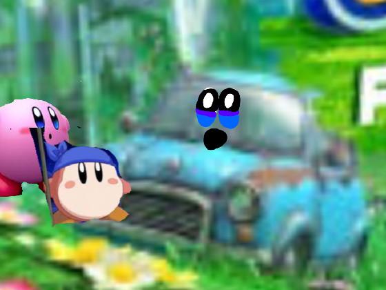 kirby see a car