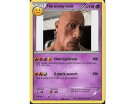 If the Rock was a Pokemon card