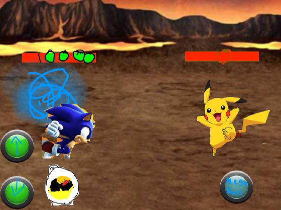 sonic vs pikachu first battle 1