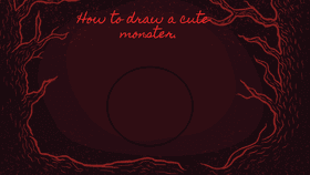 How to draw a cute monster