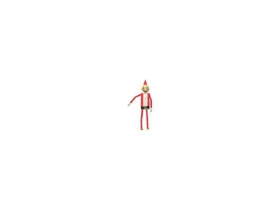 santa baldi waving