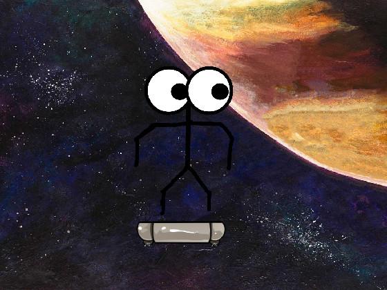 Eye man is on space