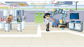 Laboratory scene