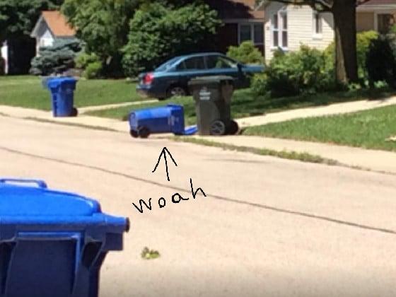 Waste Your Time Looking At This Poor Trash Can That Fell Cause Of The Wind (woah sound!) UwU 1