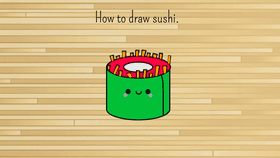 How to draw sushi