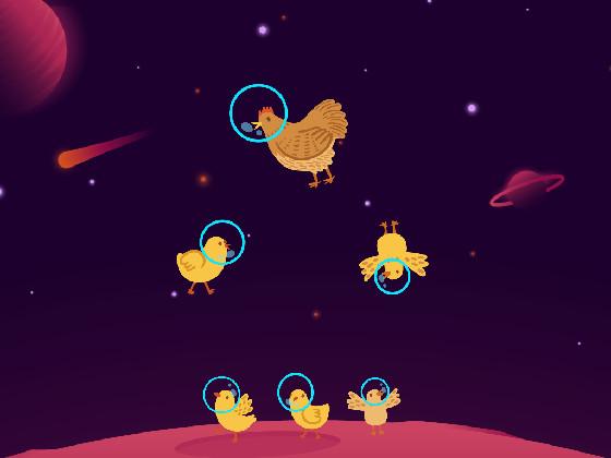 Space Chicken no espaço