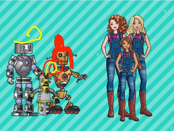 famíliy robot vs famíliy Barbie 🤖 🧍🏼‍♀️