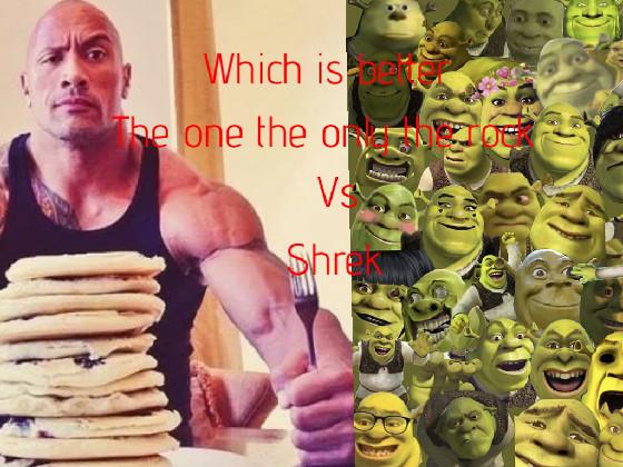 shrek vs the rock