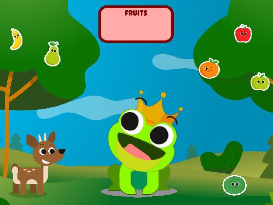 frog eat fruts!!!help her