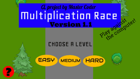Multiplication Racing (Versus the Computer)