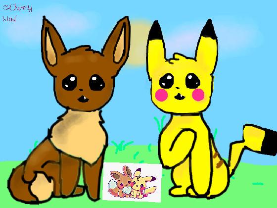 Pikachu and Eevee 1