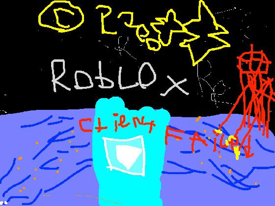 Roblox client crash screen