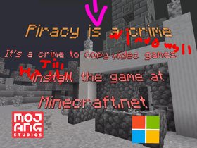 Minecraft Anti Piracy Screen