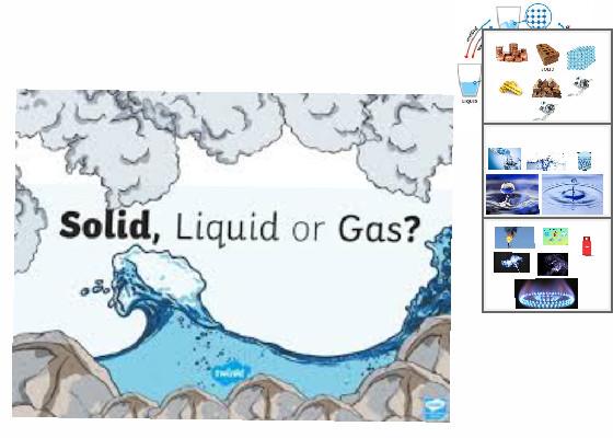 solid liquid and gas examples