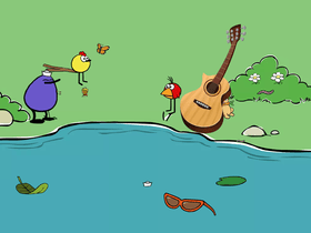 Swimming Chirp and Guitar