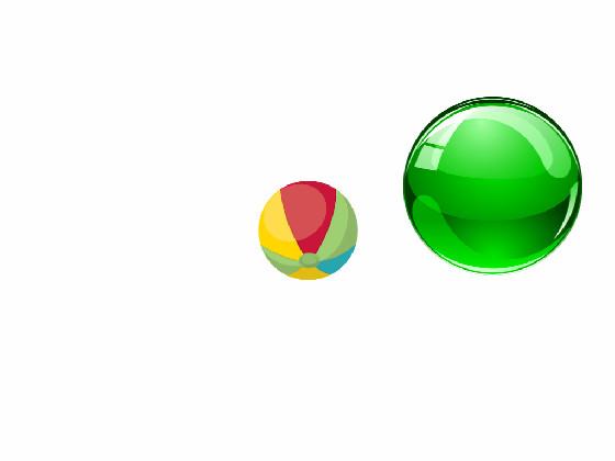 beach ball and green ball lesson 