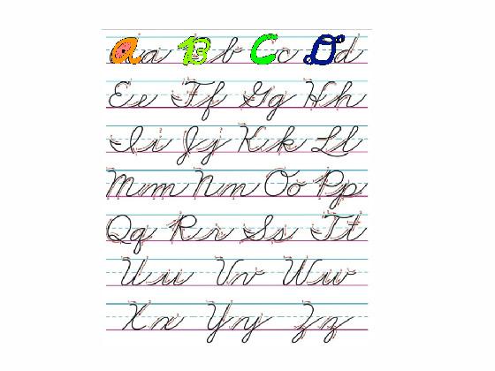 Cursive A-Z part 1