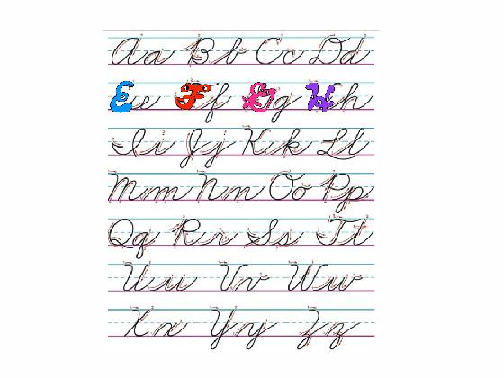 Cursive A-Z part 2