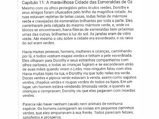 história do mágico de Oz