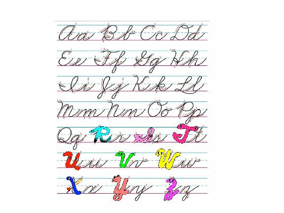 Cursive A-Z part 4