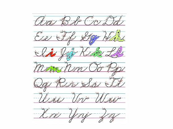 Cursive A-Z part 6