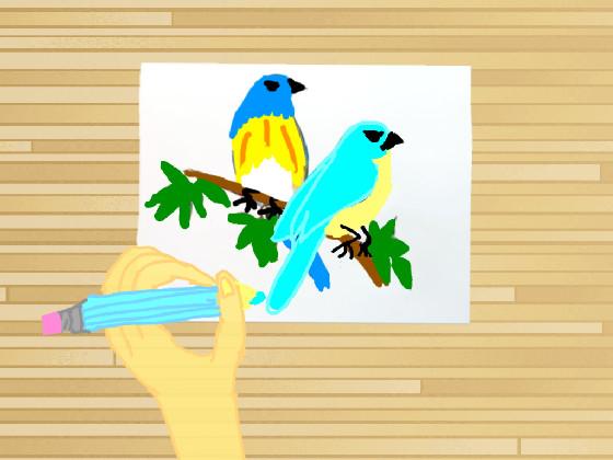 Bluebirds drawing